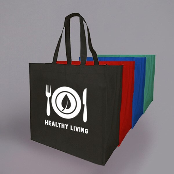 PRINTED Nylon Grocery Bag. 16 x 16